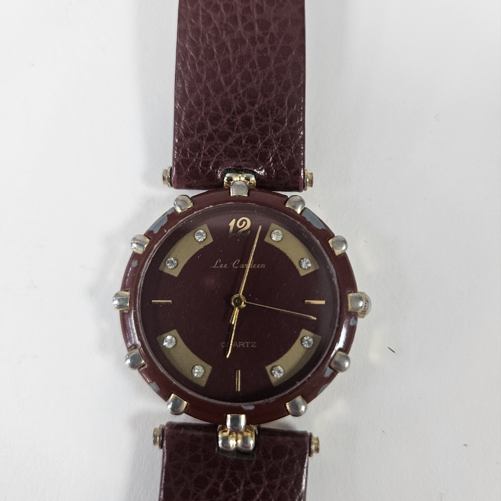 Lee Cardeen Women's Watch  10K Gold Plated Quartz Requires New Battery